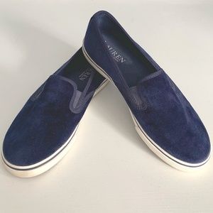 Ralph Lauren Classic ⚓️ Blue Velvet Fashion Sneakers
